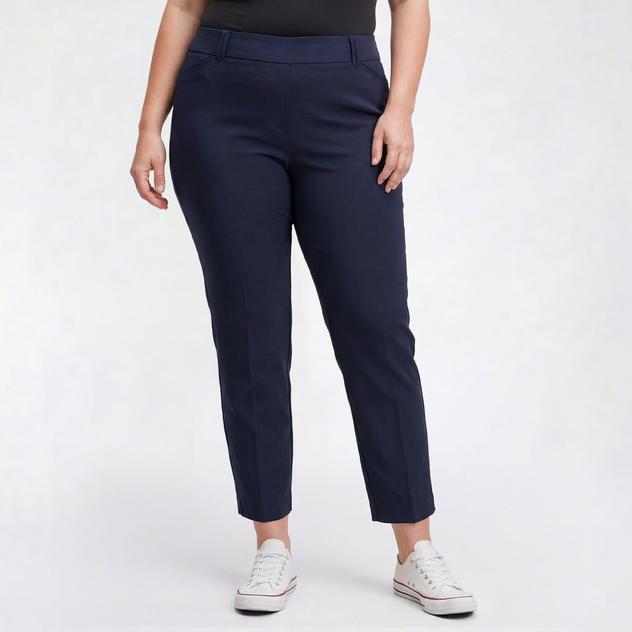 Plus Size Briggs Luxe Millennium Belt Loop Cropped Pants