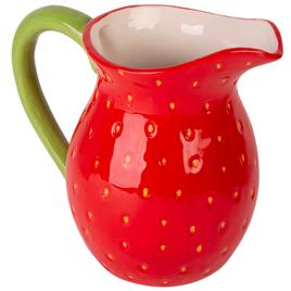Home Essentials Strawberry Ceramic Pitcher