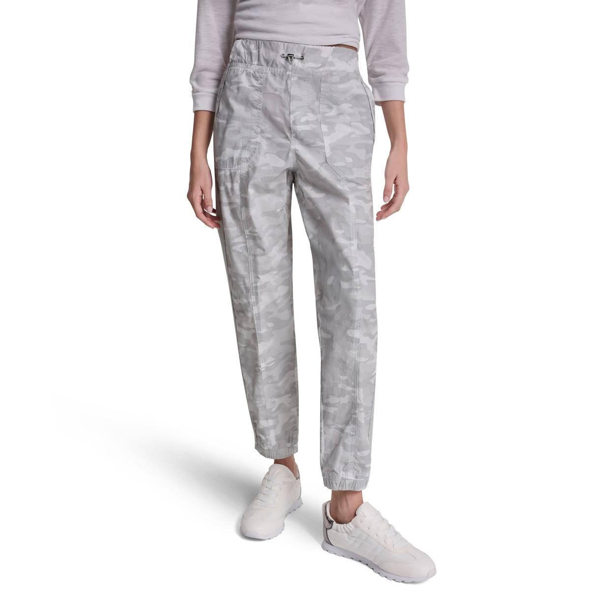 Womens DKNY Sport Poplin Hi Rise Seamed Jogger Bungee Wst