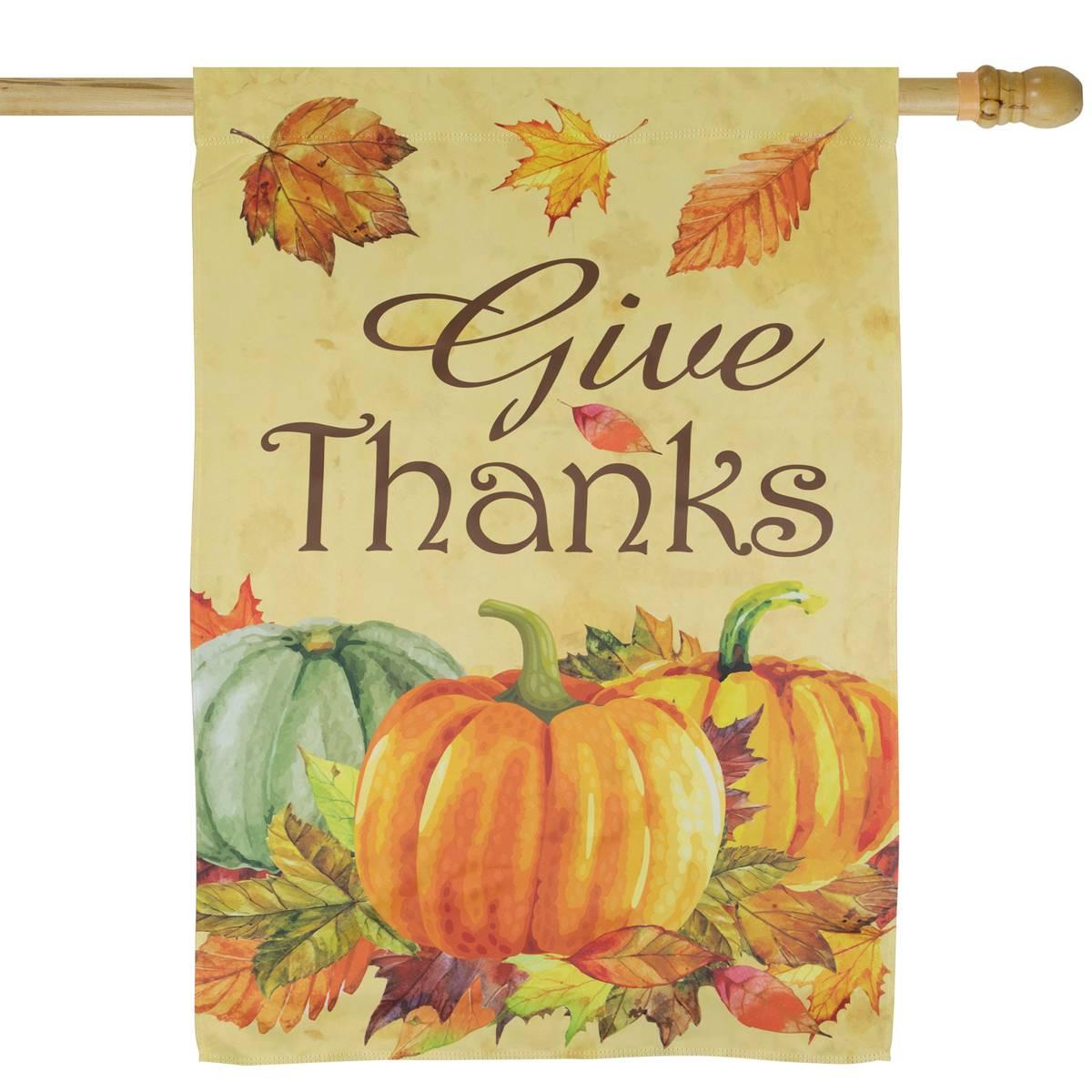 Northlight Seasonal Give Thanks Autumn Harvest Garden Flag