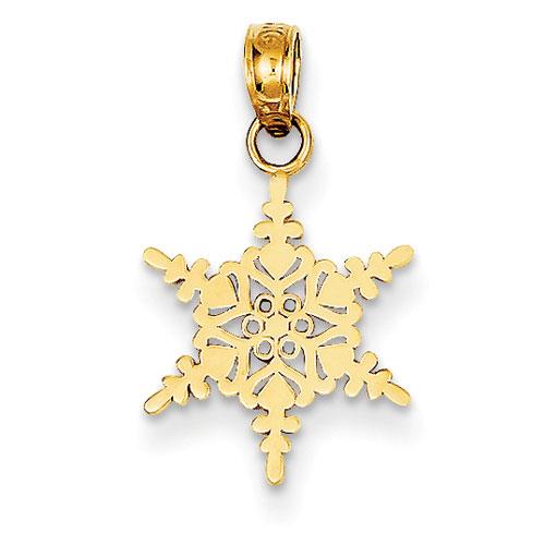 Gold Classics(tm) 14kt. Small Snowflake Pendant