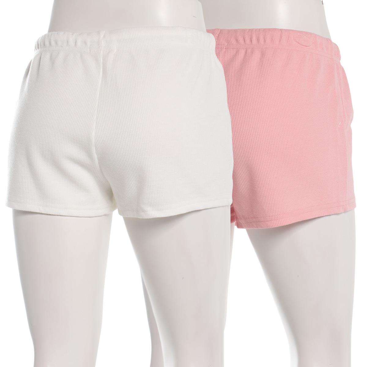 Juniors Eye Candy 2pk. Waffle Shorts