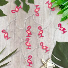 Northlight Seasonal 10-Count LED Pink Flamingo Fairy Lights