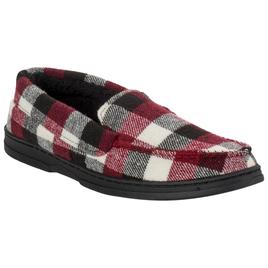 Mens Preswick & Moore® Microsuede Moccasin Slippers - Burgundy