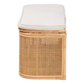 bali & pari Ishana Bohemian Natural Rattan Storage Bench