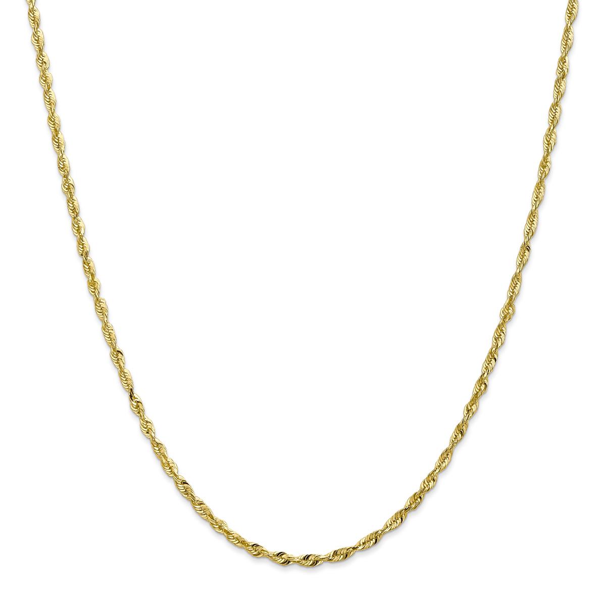 Gold Classics(tm) 10kt. 2.50mm 24in. Extra-Light Rope Chain