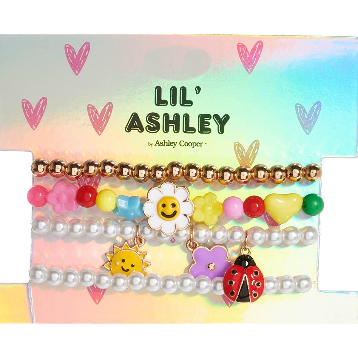 Kids Lil Ashley Gold-Tone Sun/Flower/Ladybug Bracelet Set