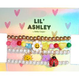 Kids Lil Ashley Gold-Tone Sun/Flower/Ladybug Bracelet Set