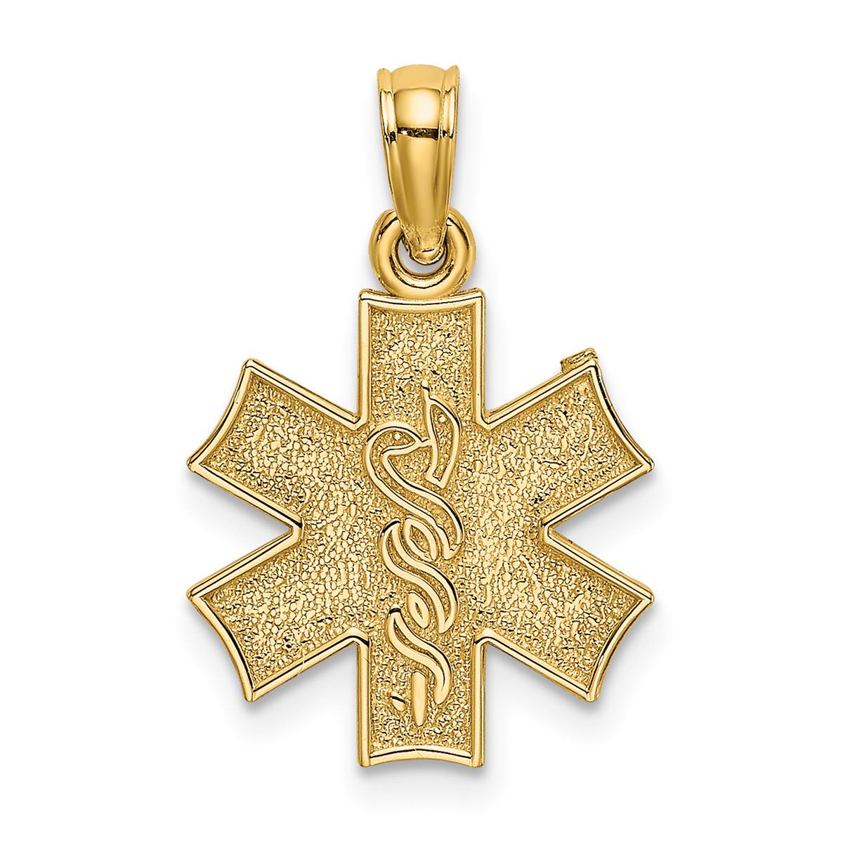 Unisex Gold Classics(tm) 14kt. Gold Medical Symbol Pendant
