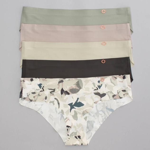 Womens Danskin 5pk. Dolphin Laser Hipster Panties - DS7812-5PKBA