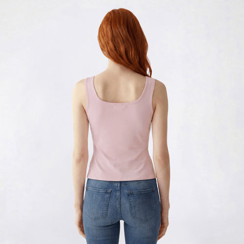 Juniors Madden Girl Square Neck Side Ruch Split Hem Tank Top