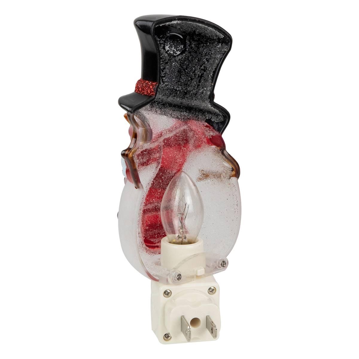 Northlight Seasonal Snowman w/ Black Top Hat Christmas Nightlight