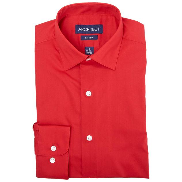Mens Architect® Fitted High Performance Dress Shirt - Ruby