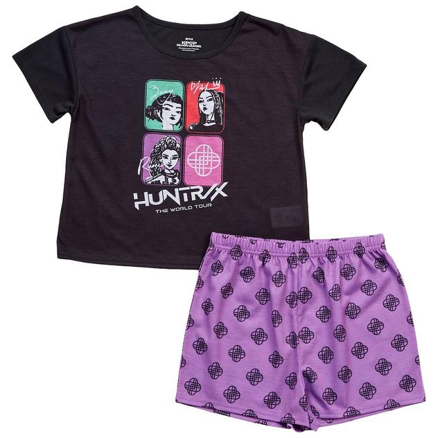 Girls K-Pop Demon Hunters Graphic Tee & Shorts Pajama Set