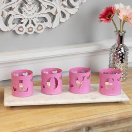 Northlight Seasonal Valentine''s Day Candle Holders - Set of 4