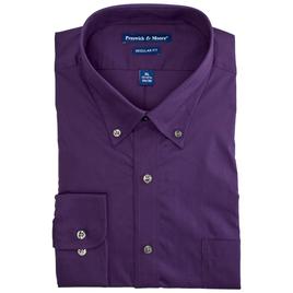 Mens Preswick & Moore® Cotton Regular Fit Dress Shirt - Purple