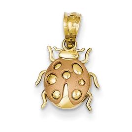Gold Classics(tm) 14kt. Two-Tone Lady Bug Pendant