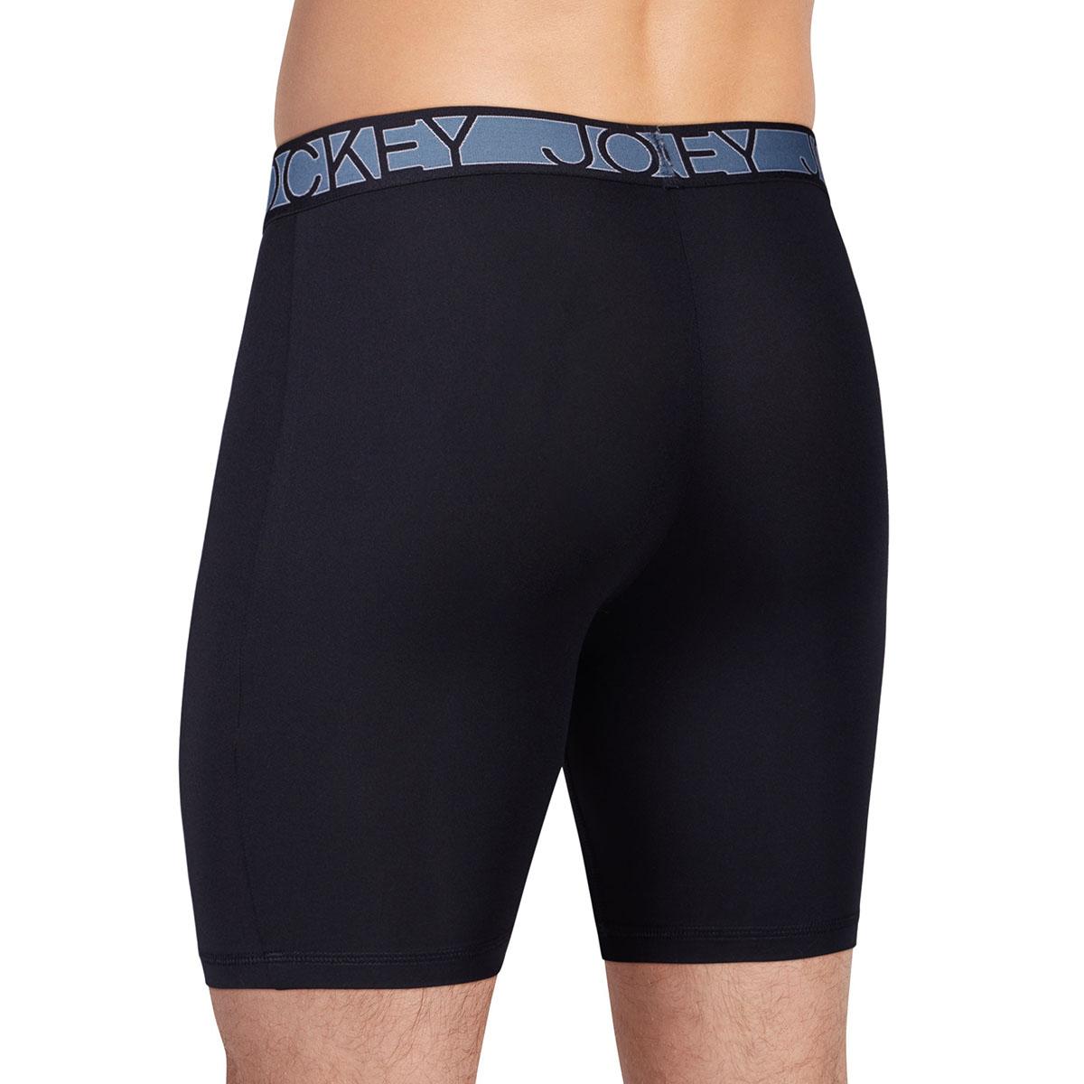 Mens Jockey® 2 Pk. Big Active Long Leg Boxer Briefs - Black/Red