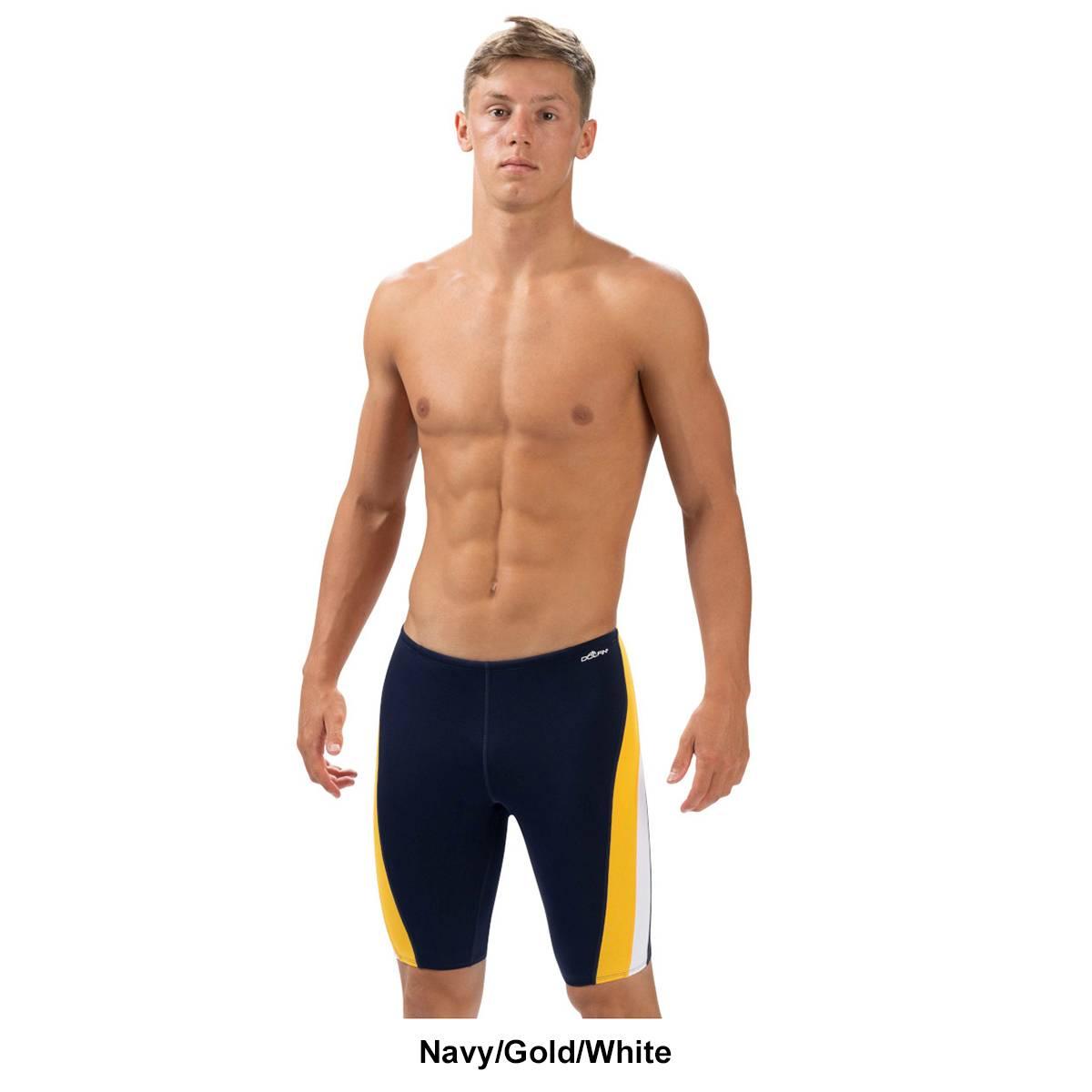 Mens Dolfin® Reliance Solid Red Color Block Jammer Swimsuit