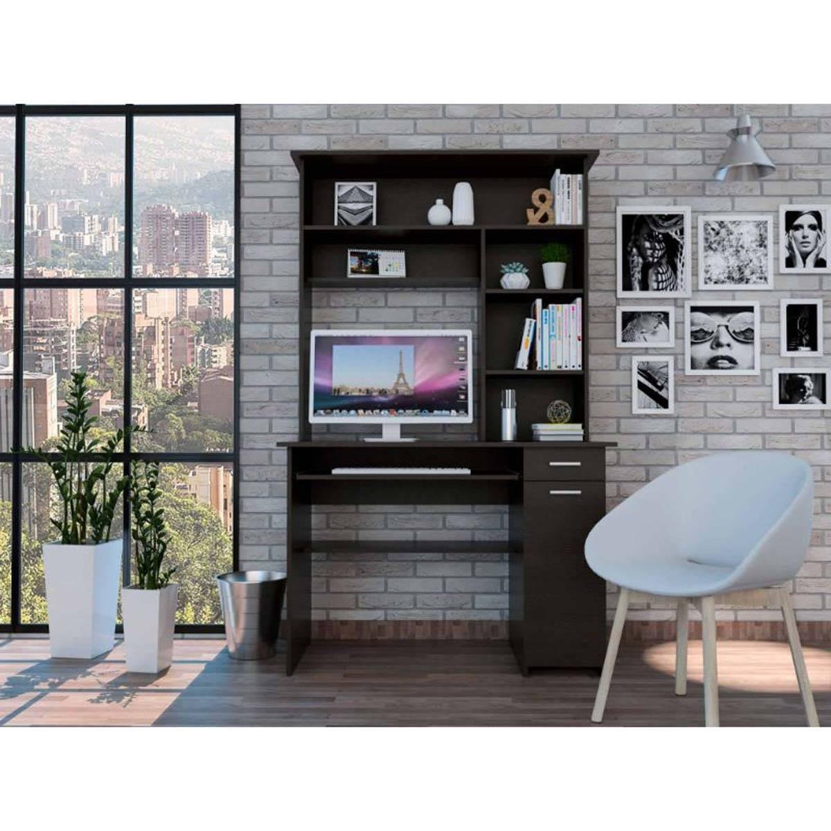 FM FURNITURE Weston Two Computer Desk w/ Hutch