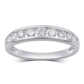 Nova Star(R) Sterling Silver 1ctw. Lab Grown Diamond Band Ring