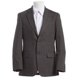 Mens Tommy Hilfiger Windowpane Suit Jacket - Grey/Brown