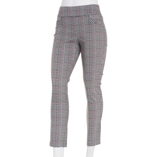 Juniors Joe B Glen Plaid Millenium Ankle Pants -Black/Red