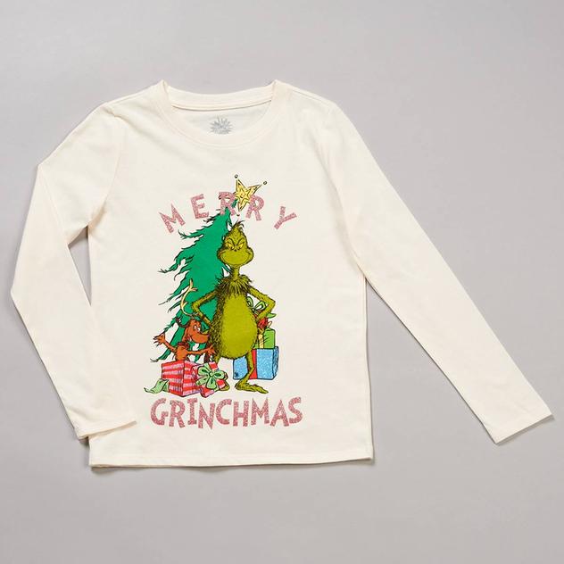 Girls (7-16) The Grinch™ Long Sleeve Merry Grinchmas Tee