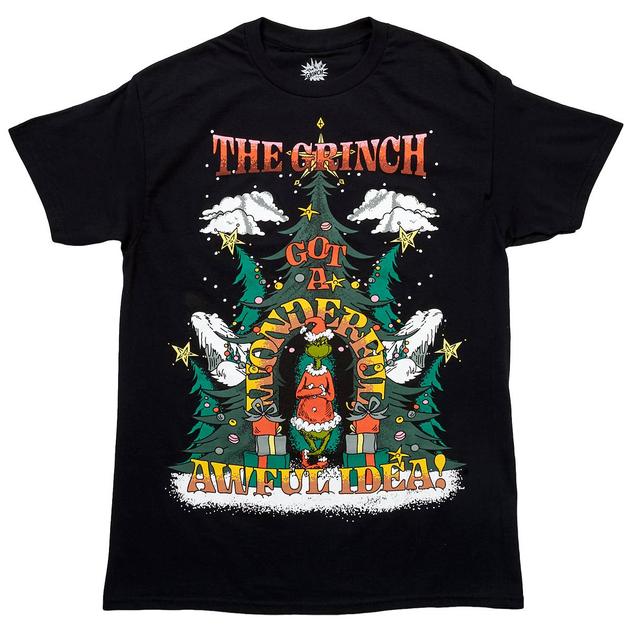 Young Mens Grinch Awful Idea Short Sleeve Graphic Tee