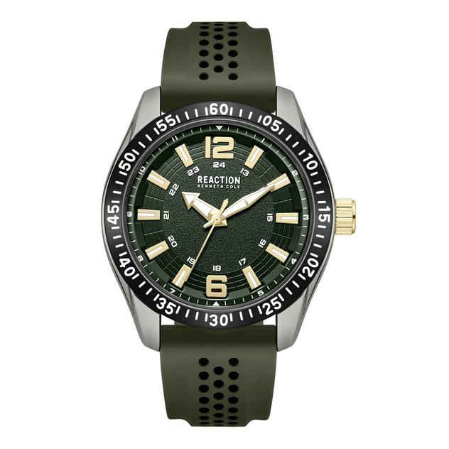 Mens Kenneth Cole® Reaction™ Green Strap Watch - KRWGM7004904