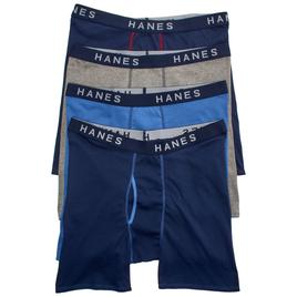 Mens Hanes(R) Ultimate 4pk. Core Boxer Brief - Blue/Grey
