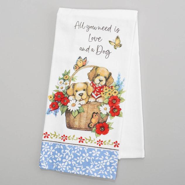 Love a Dog Dual Purpose Terry Kitchen Towel