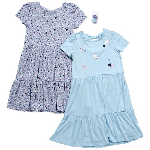 Girls (4-6x) BTween® 2pk. Short Sleeve Floral Tiered Dresses