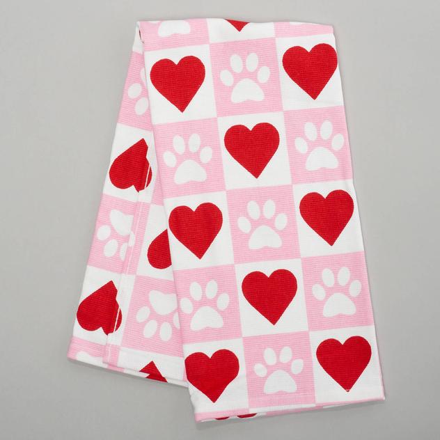 Checkerboard Paws Dual Kitchen Towel