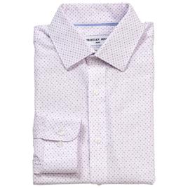 Mens Christian Aujard Regular Stretch Dress Shirt - Purple Geo