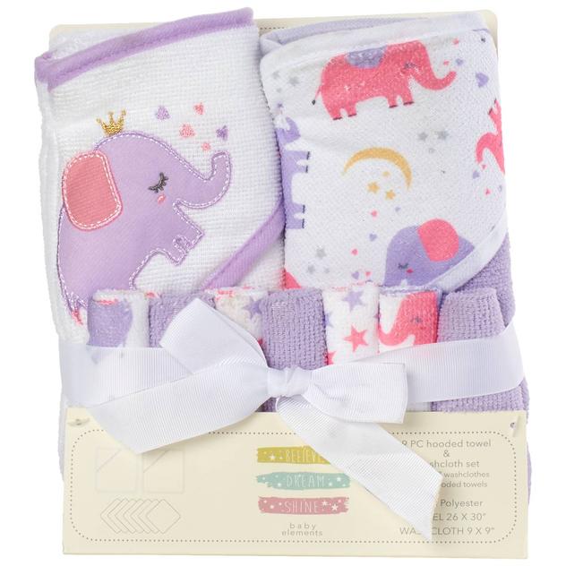 Baby Elements 9pc. Elephant Star Bath Set