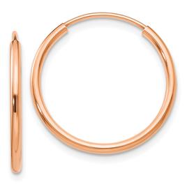 Gold Classics(tm) 14kt. 20mm Rose Gold Endless Hoop Earrings
