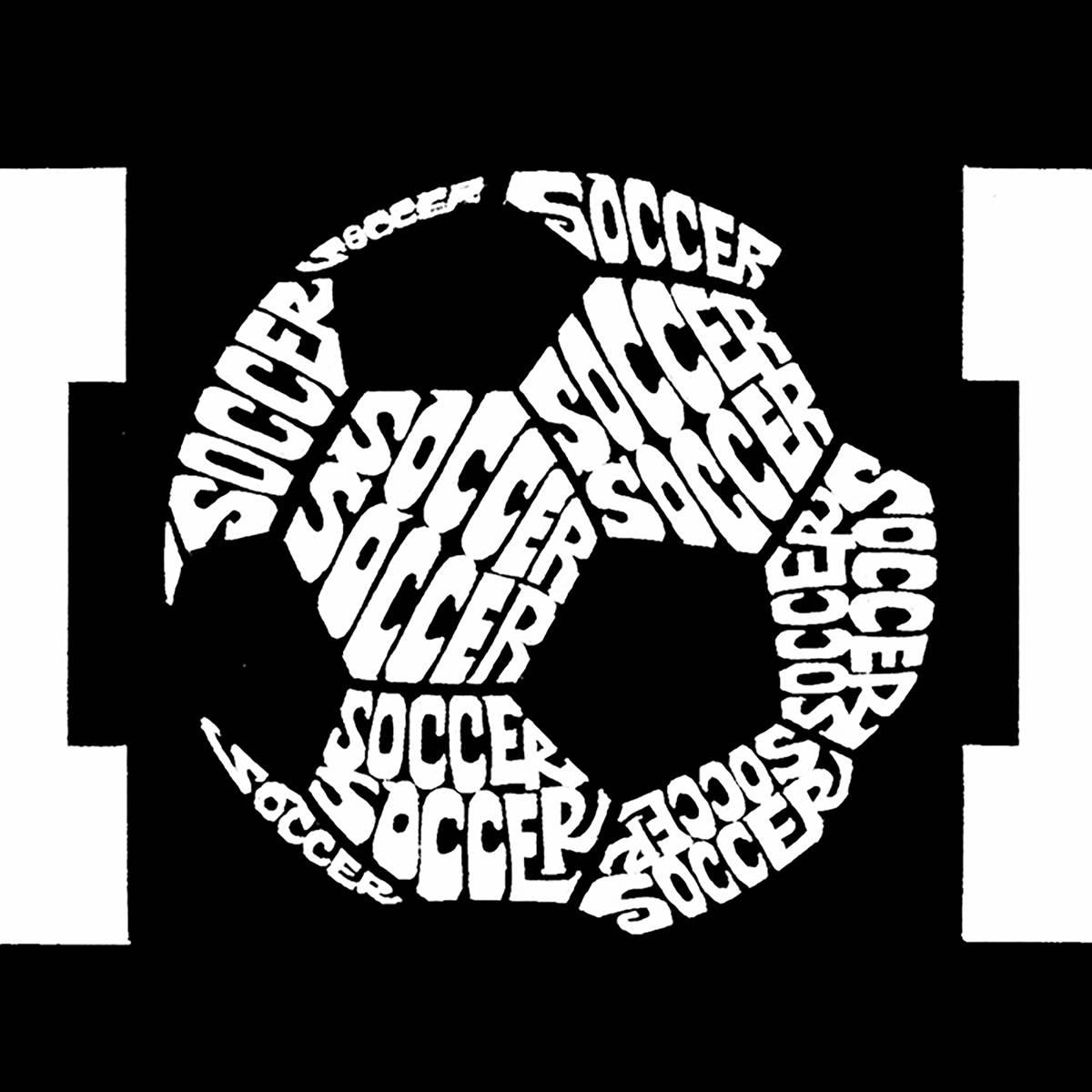 Womens LA Pop Art Soccer Mom Word Art Hoodie