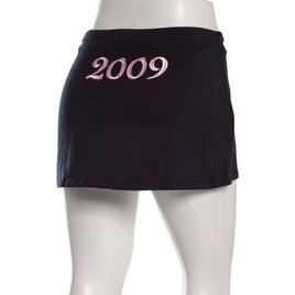 Juniors No Comment Embroidered Twill Applique Mini Skort - Black