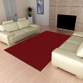 Garland Medallion Rectangle Area Rug - Chili Red