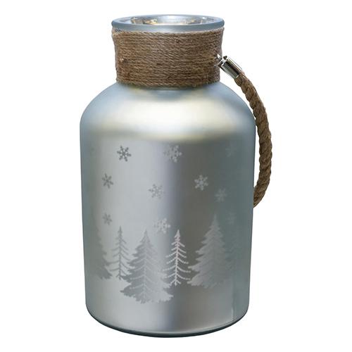 Northlight Christmas Trees & Snowflakes Pillar Candle Holder