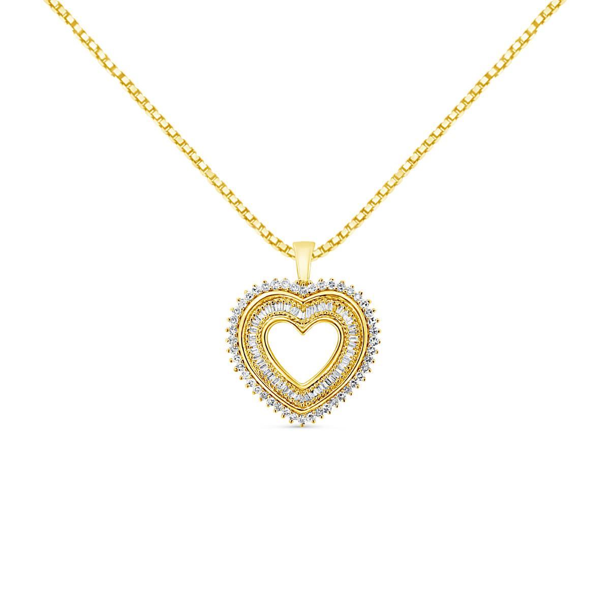 Haus of Brilliance 14kt. Gold 1.0ctw. Diamond Mini Heart Pendant