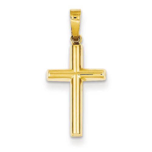 Unisex Gold Classics(tm) 14kt. Gold Hollow Cross Pendant