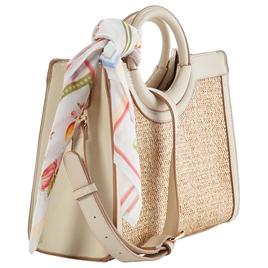 Nanette Lepore Shiloh Scarf Straw Satchel