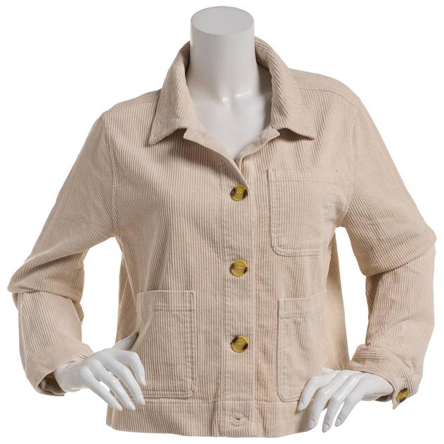 Womens Architect® Long Sleeve Cropped Corduroy Jacket