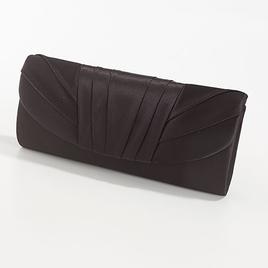 Jessica McClintock Satin Pleated Flap Clutch