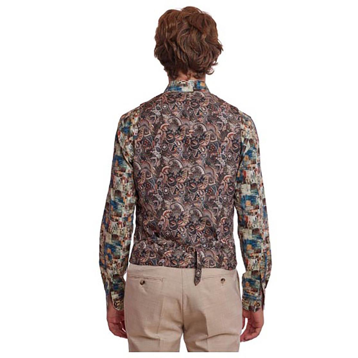 Mens Paisley & Gray® Suit Vest - Cream Beige