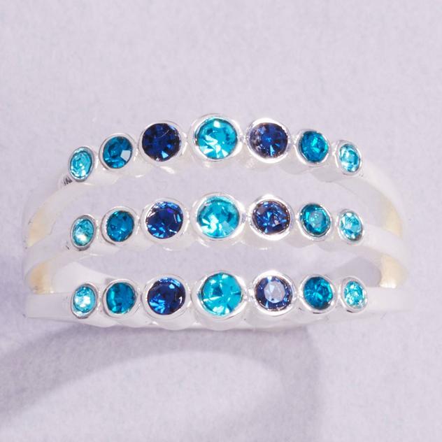 Ashley Cooper™ Blue Stone Multi Band Statement Ring