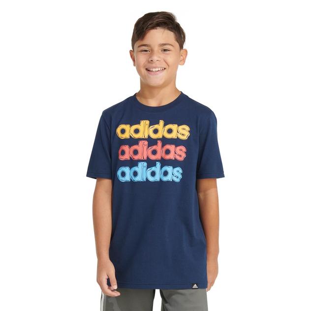 Boys (8-20) adidas® Short Sleeve Linear Stack Tee