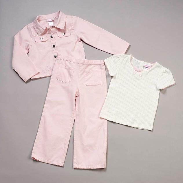 Girls (4-6x) Little Lass® 3pc. Jacket/Top & Pants Set